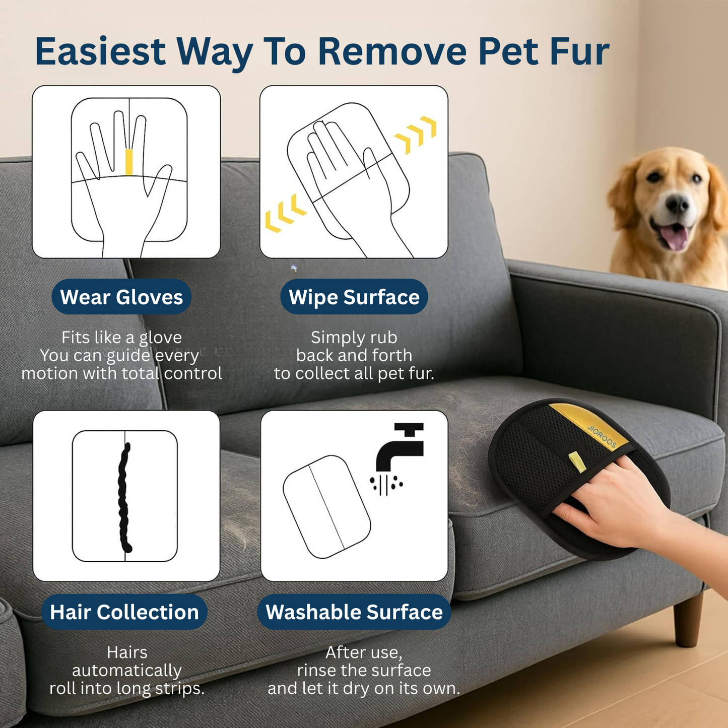 Furbrite™ Premium Pet Hair Removal Glove