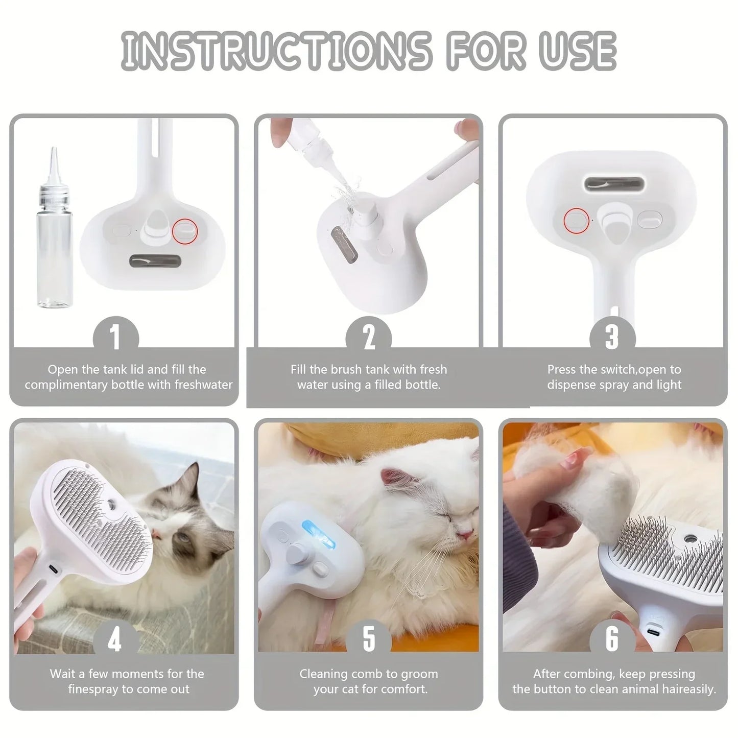 Groom & Refresh Pet Spray Comb™
